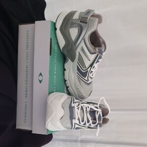 Stylish Gray and White Sneakers